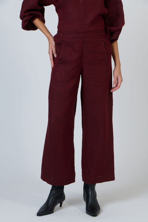 Linen Pant in Redwood