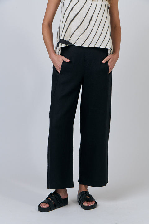 Linen Pant in Black