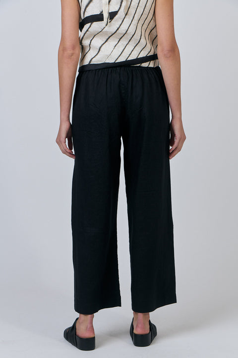 Linen Pant in Black