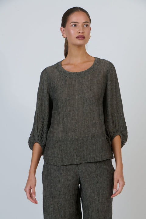 Linen Top in Mussel