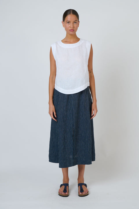 Linen Shell Top in White