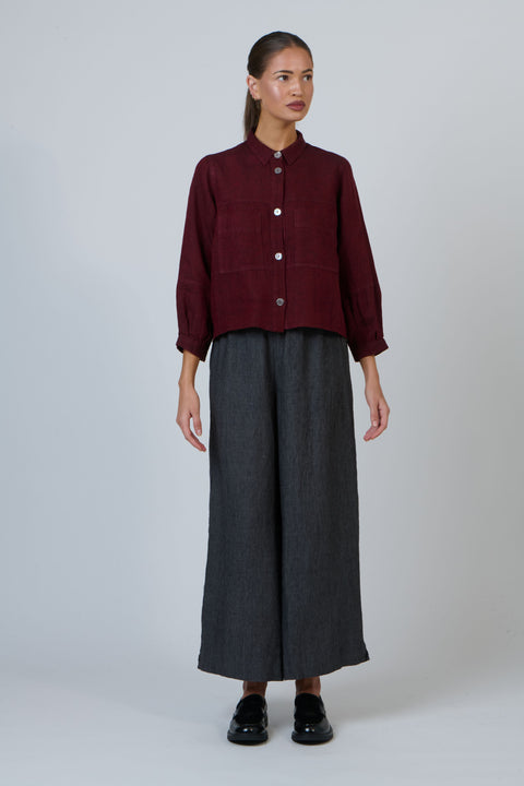 Linen Jacket in Redwood