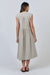 Linen Split V Dress in Blister