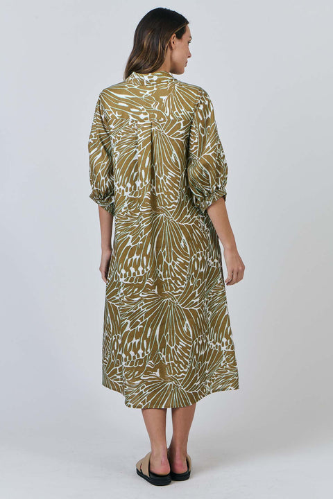 Linen Shirt Dress in Windsor