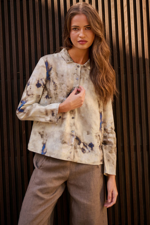 Linen Shirt in Emperador