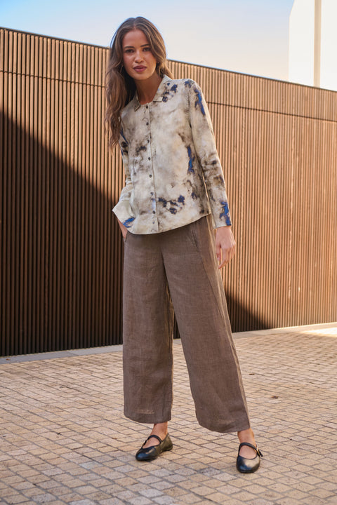 Linen Pant in Cigar
