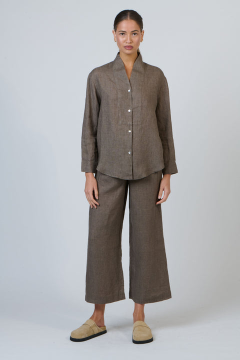 Linen Pant in Cigar