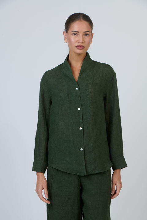 Linen Shirt in Myrtle