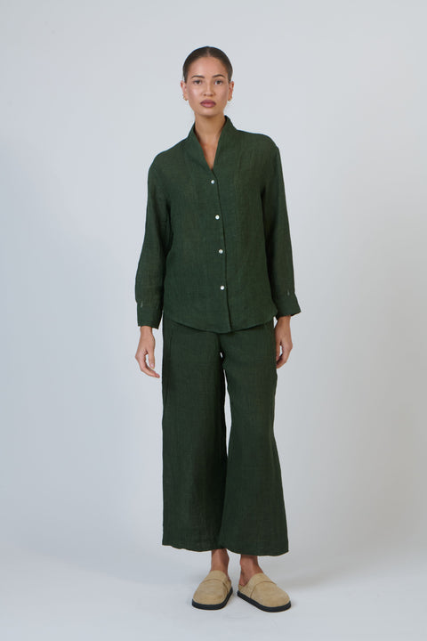 Linen Shirt in Myrtle