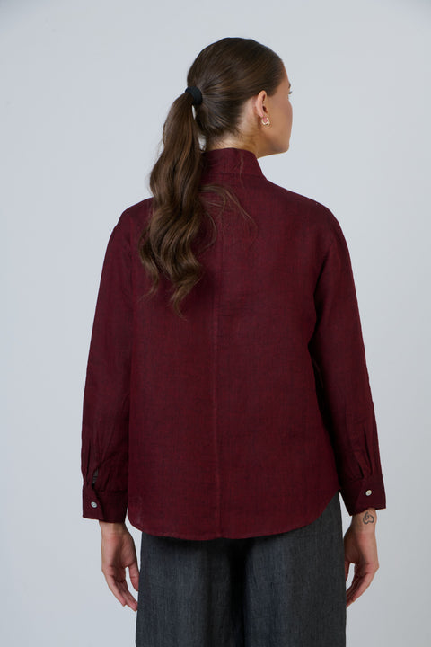 Linen Shirt in Redwood