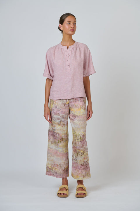 Long Linen Pant in Jardin