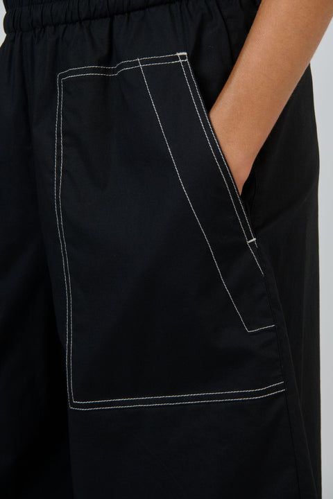 Poplin Pants in Black