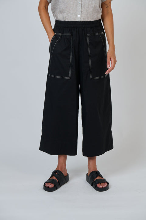 Poplin Pants in Black