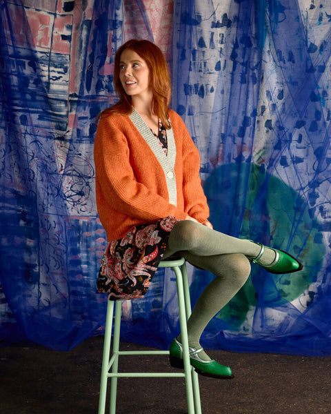 Geo Merino Wool Tights in Various Colours