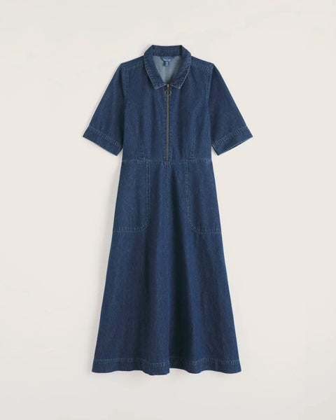Gwenter Dress in Mid Wash