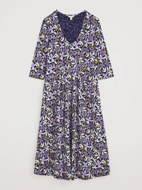 Helena Dress in Headland Collage Maritime