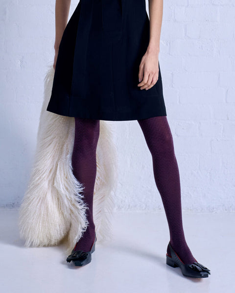 Herringbone Merino Wool Tights