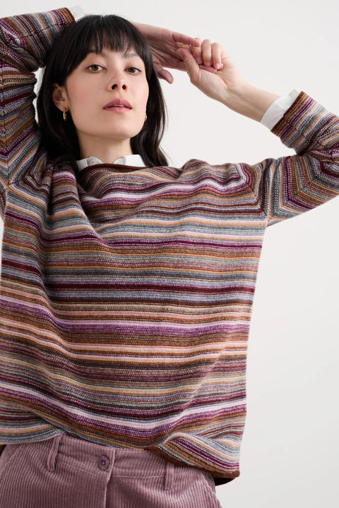 Fruity Jumper in Ripple Marks Cocoa