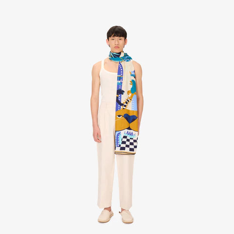 Rollercoaster Scarf in Blue