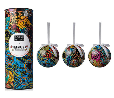 Christmas Baubles set of 3 in Various Designs