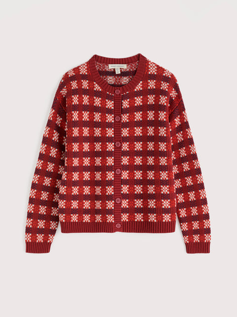 Kensa Cardigan in Circlet Deep Rust Chalk