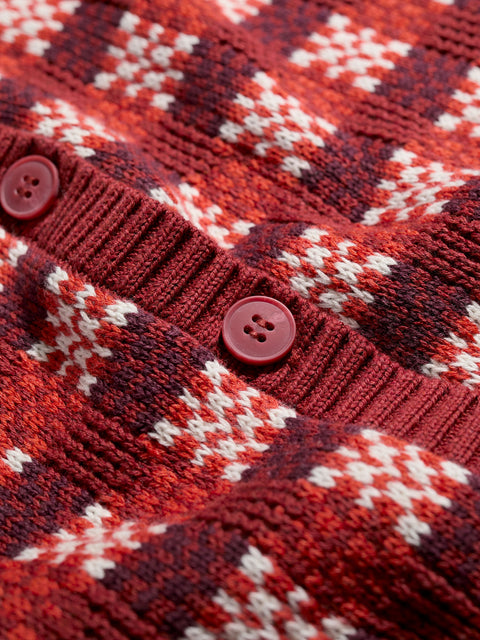 Kensa Cardigan in Circlet Deep Rust Chalk