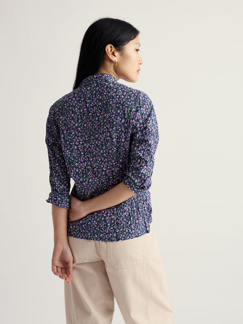 Larissa Shirt in Flax Flower Bright Orchid