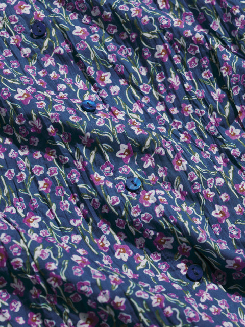 Larissa Shirt in Flax Flower Bright Orchid