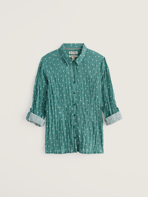 Larissa Shirt in Little Sponge Spot Sardine