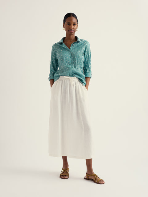 Larissa Shirt in Little Sponge Spot Sardine