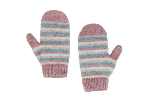 Striped Mittens in Assorted Colours