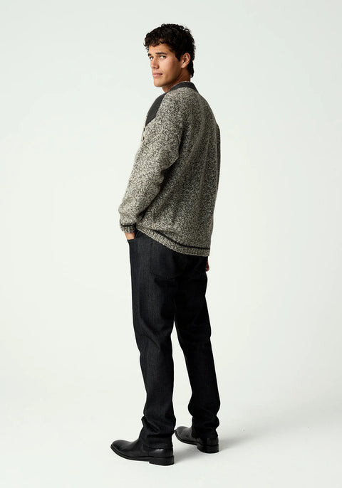 Alpine Sweater in Latte/Basalt Twist