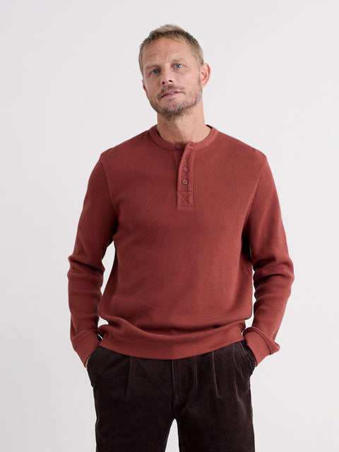 Men's Brigantine Long Sleeve Top in Conker