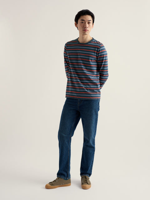 Men's Sailor Shirt in Duet Breton Sea Storm Dusty Copper