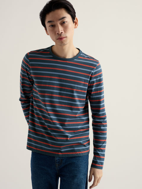 Men's Sailor Shirt in Duet Breton Sea Storm Dusty Copper