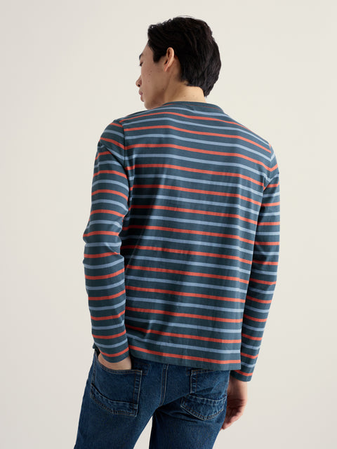 Men's Sailor Shirt in Duet Breton Sea Storm Dusty Copper