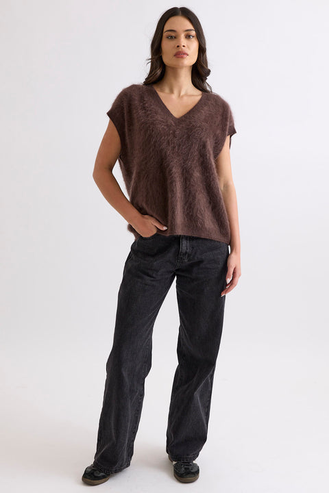Gretta Vest in Dark Chocolate