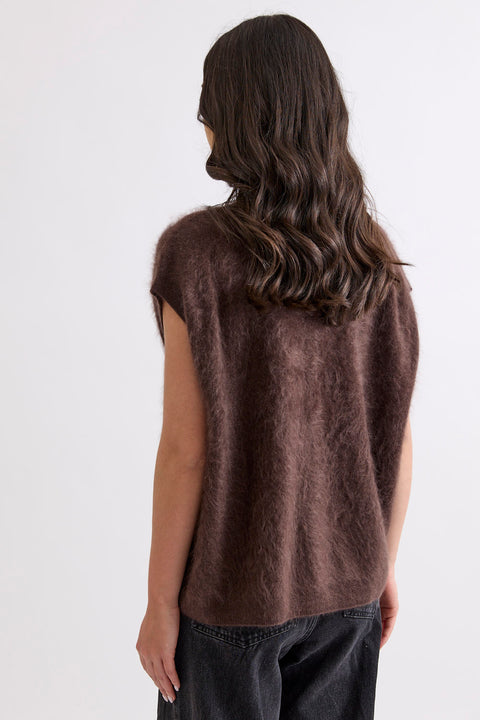 Gretta Vest in Dark Chocolate