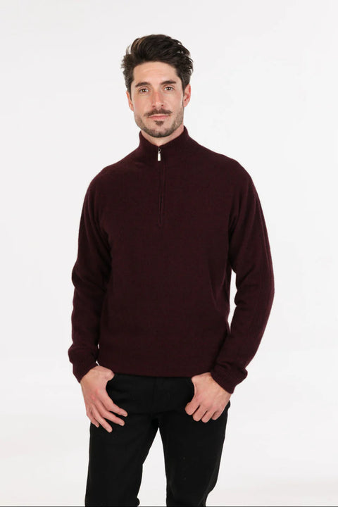 Lightweight Half Zip Sweater in Shiraz