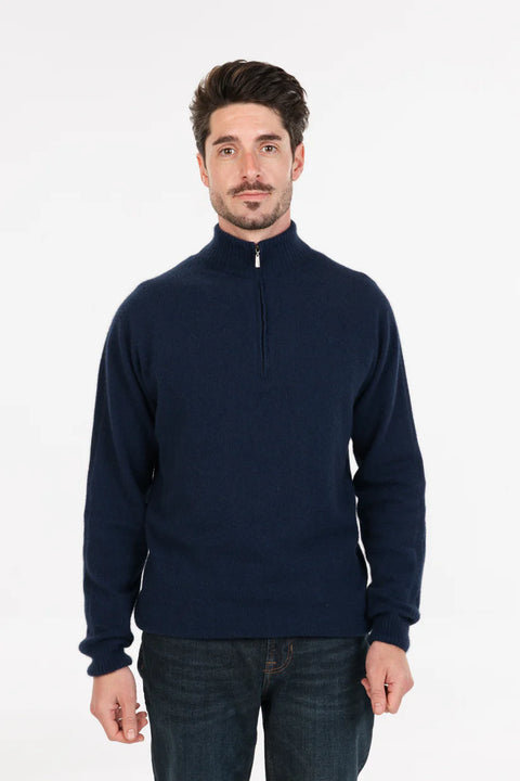 Lightweight Half Zip Sweater in Twilight