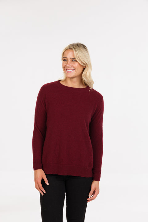 Lounge Sweater in Cherry