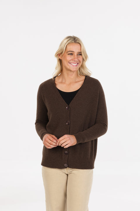 Relaxed Cardigan in Cocoa
