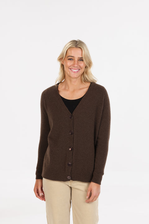 Relaxed Cardigan in Cocoa
