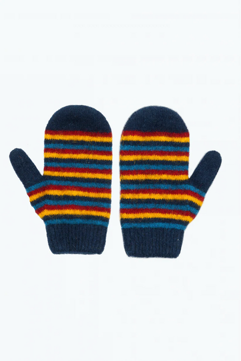Striped Mittens in Assorted Colours