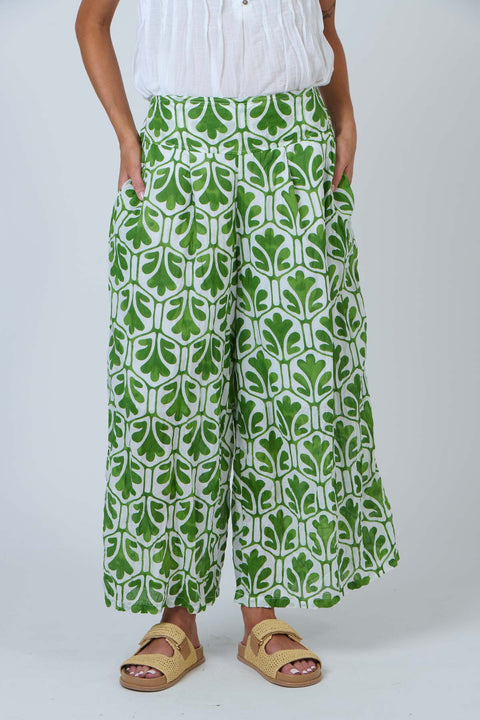 Wide Leg Pant in Oak Meadow