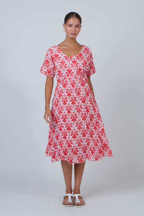 Midi Dress in Chilli Oak