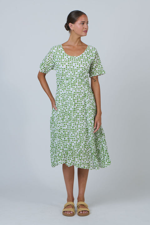 Midi Dress in Code Meadow