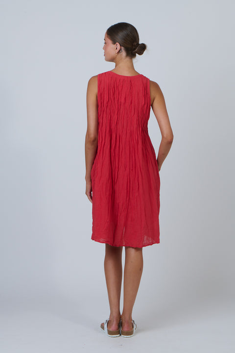 Sleeveless Aline Dress in Chilli