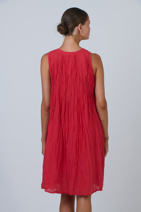 Sleeveless Aline Dress in Chilli