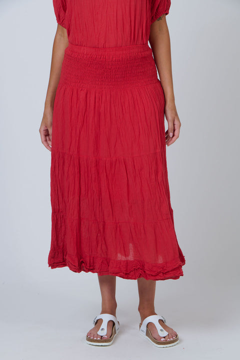 Midi Skirt in Chilli